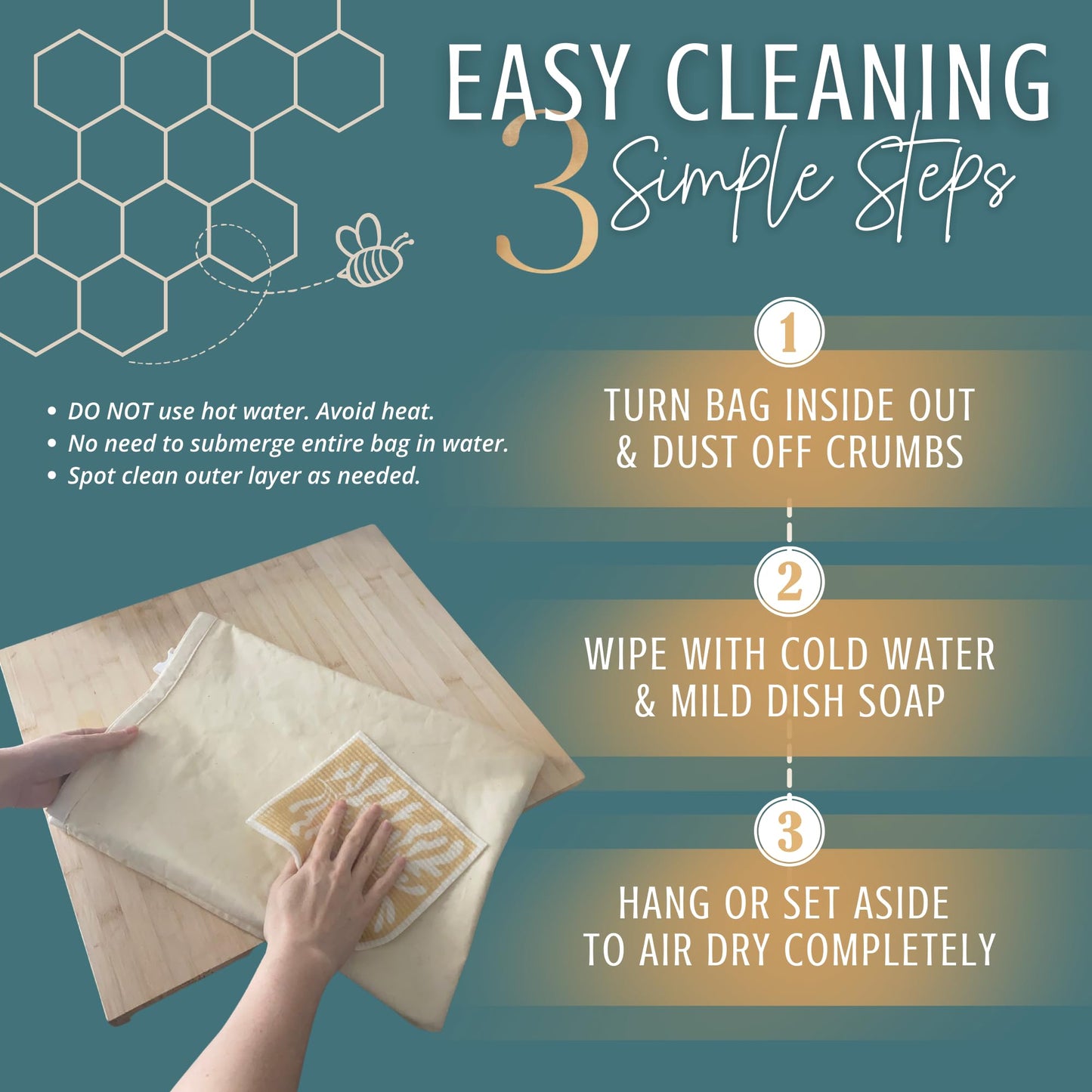 Reusable Beeswax Bread Bags for Homemade Bread & Sourdough