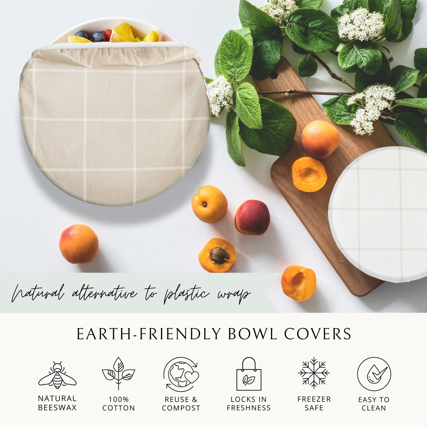 Reusable Beeswax Bowl Covers for Bread Proofing