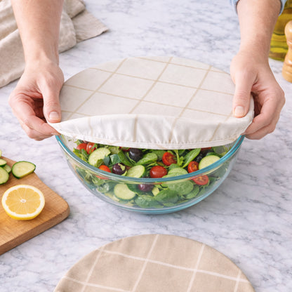 Beeswax Bowl Covers (Large-10", Twill) -Set of 2