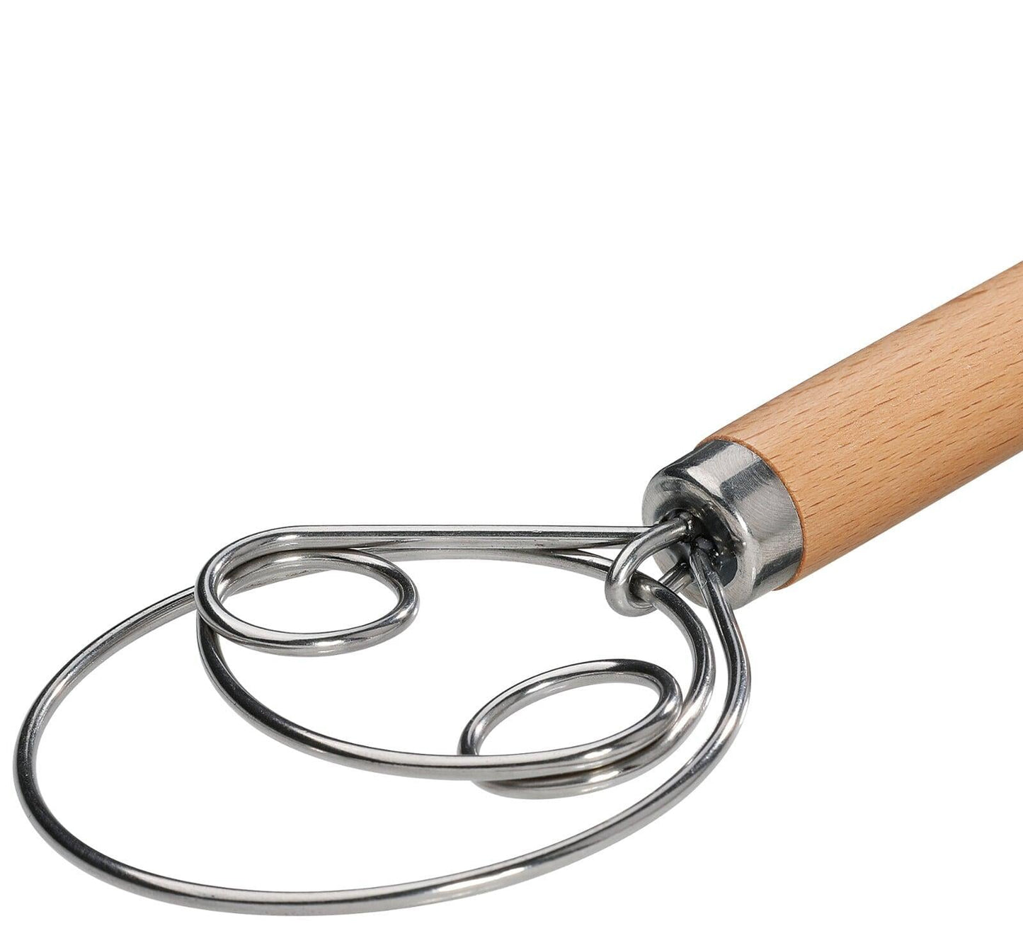 Danish Batter Whisk, Beechwood handle, 13.75"