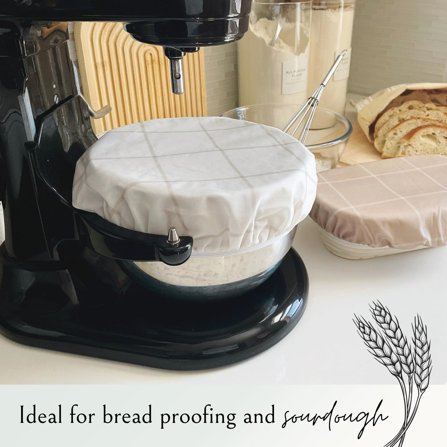 Reusable Beeswax Bowl Covers for Bread Proofing