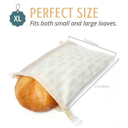 Reusable Beeswax Bread Bags for Homemade Bread & Sourdough