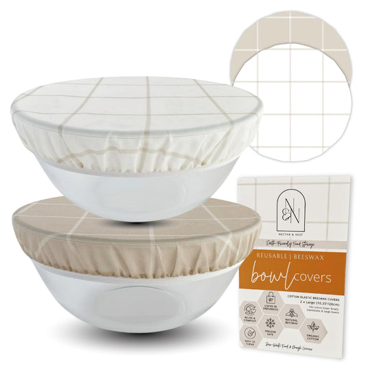 Reusable Beeswax Bowl Covers for Bread Proofing